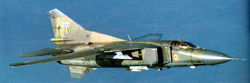 A MiG-23MF, from the No.224 Squadron, in flight over Jodhpur. 