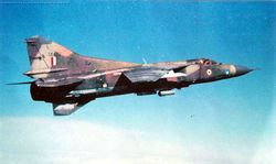 Four MiG23MFs in flight 