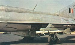 Close-up of the GP9 Gunpack on a MiG-21FL