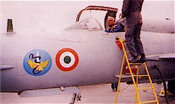 Air Chief Marshal Krishnaswamy in the cockpit of a MiG-21 of the Cobras