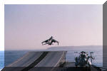A set of images of a Sea Harrier Frs Mk.51 taking off from INS Viraat's ski jump. A Sea King Mk.42 is docked at right. Image © Indian Navy via Kapil Chandni